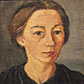 Augusta Nekolová, Autoportrét, olej na plátně, Galerie GASK
